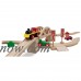 Eichhorn 55-Piece Wooden Train Set with Bridge and Storable Wagon   563118550